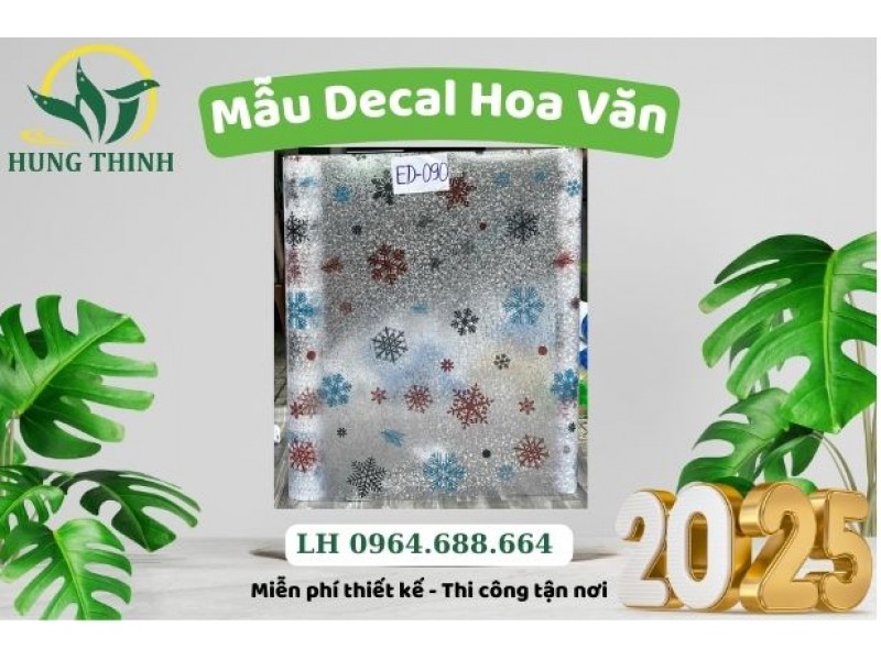 Decal Hoa Văn Dán Kính Mẫu 090 Decal Hoa Văn Dán Kính Mẫu 090