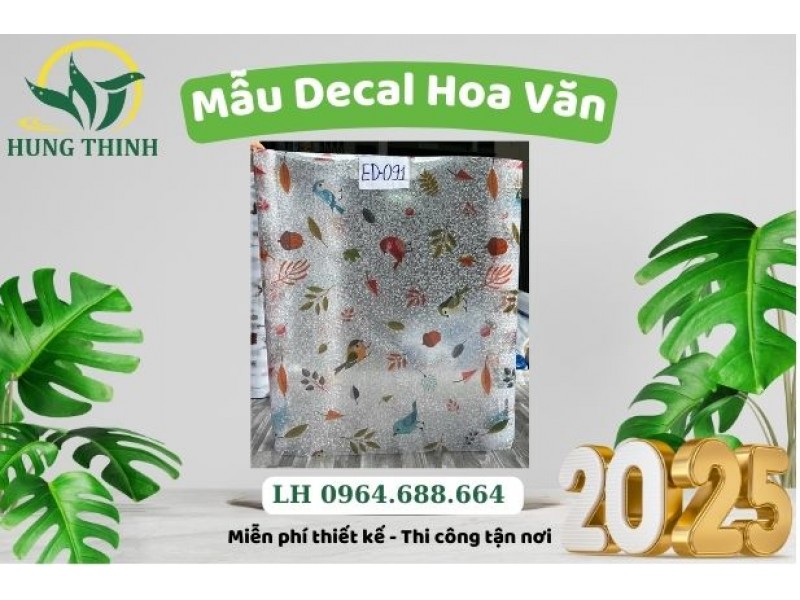 Decal Hoa Văn Dán Kính Mẫu 091 Decal Hoa Văn Dán Kính Mẫu 091