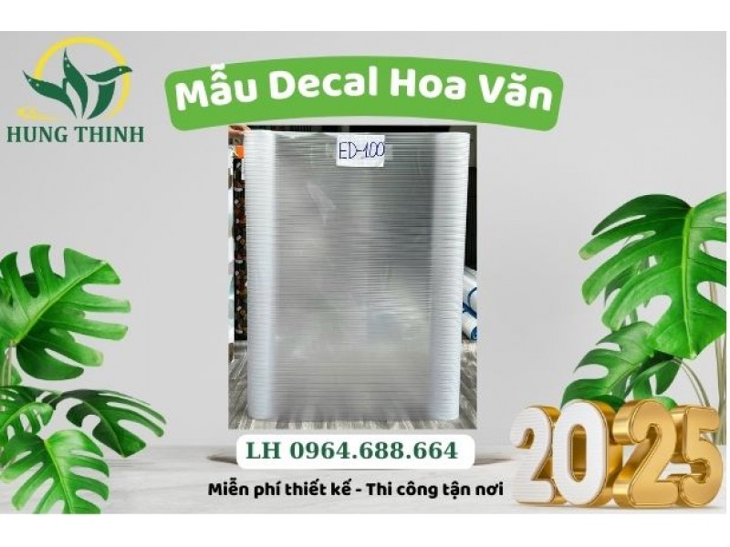 Decal Hoa Văn Dán Kính Mẫu 100