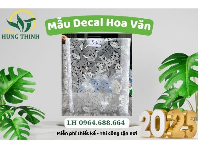 Decal Hoa Văn Dán Kính Mẫu 101