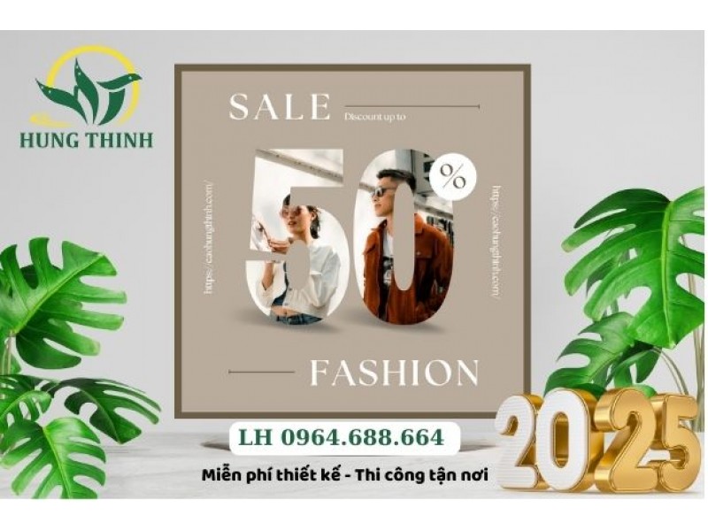Decal dán kính Fashion Sale 50% - HT01 Decal dán kính Fashion Sale 50% - HT01