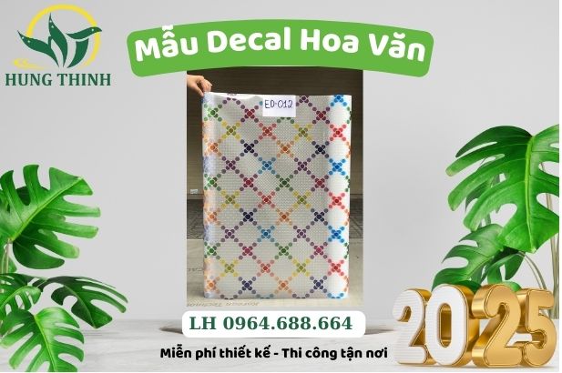 Decal Hoa Văn Dán Kính Mẫu 012