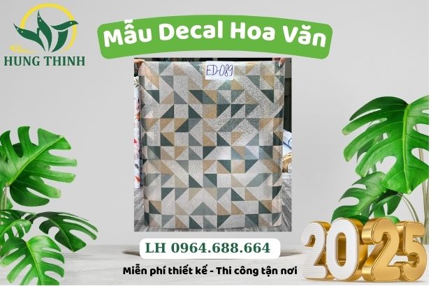 Decal Hoa Văn Dán Kính Mẫu 098