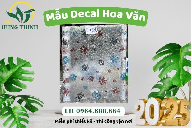 Decal Hoa Văn Dán Kính Mẫu 090
