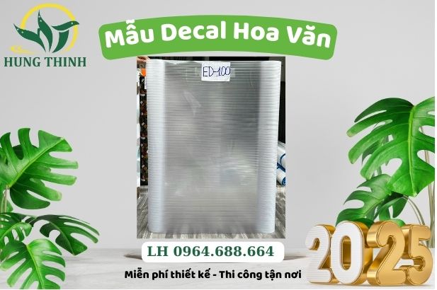 Decal Hoa Văn Dán Kính Mẫu 100