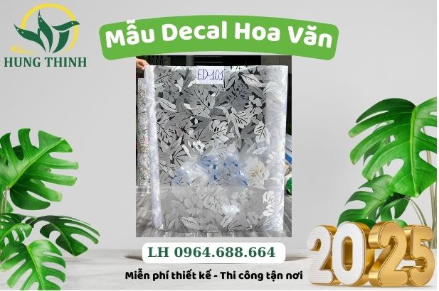 Decal Hoa Văn Dán Kính Mẫu 101